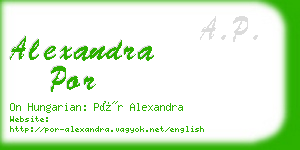 alexandra por business card